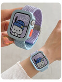 Candy silikoonümbris + rihm Apple Watchi seeriale 9 8 7 45 mm 41 mm rihm SE 6 5 4 44 mm 40 mm nailonkorrea rihm iwatch Ultra 2 49 mm