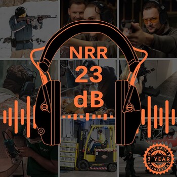 ZOHAN Ear Protection Ηλεκτρονική Προστασία Ακοής Sparta Active Protector for Shooting Earmuffs NRR 23dB Noise Reduction