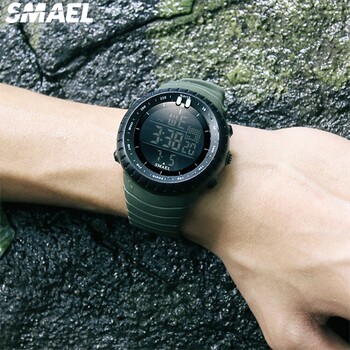 SMAEL Brand Men Electronics Ρολόι Outdoor Sports Waterproof Big Dial Digital Alarm Ψηφιακό ρολόι 1237 Sport Ρολόι