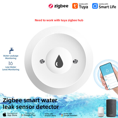 Tuya ZigBee WiFi Smart Water Sensor Detektor curenja Alarm za curenje poplavne vode Smart Life Control Rad sa Zigbee pristupnikom