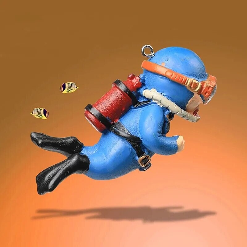 Akvaariumi kaunistused Ujuv sukelduja Akvaariumi kaunistused Väikese ujuva palliga akvaariumi tarvikud