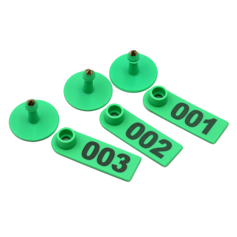 100 kom. Ovca, koza, znakovi za uho s brojem riječi, lasersko tipkanje, bakrene naušnice s glavom, identifikacijska kartica domaćih životinja