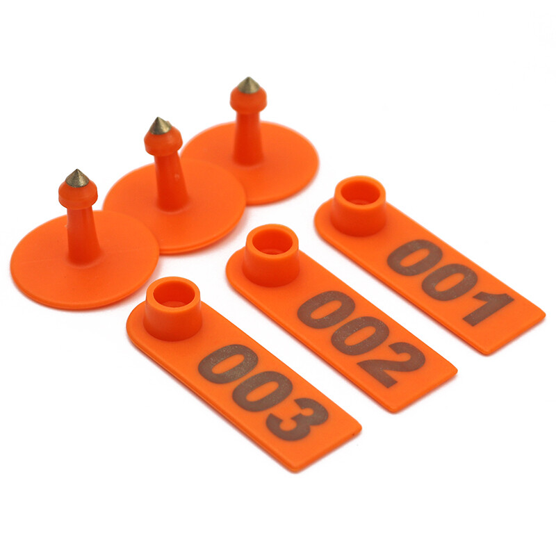 100 kom. Ovca, koza, znakovi za uho s brojem riječi, lasersko tipkanje, bakrene naušnice s glavom, identifikacijska kartica domaćih životinja