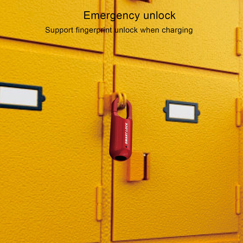 Sõrmejäljesahtli lukk Sõrmejäljelukk vargusvastane turvalisus USB-taaslaetav pöidlajäljega tabalukk pagasikohvri pöidlajäljeluku jaoks