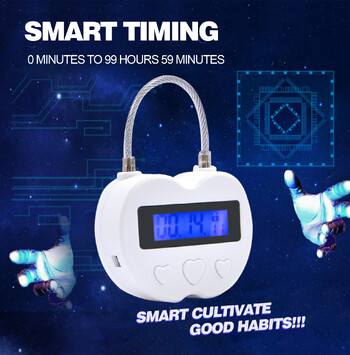 Smart Time Lock Οθόνη LCD Time Lock Πολυλειτουργικό Ταξιδιωτικό ηλεκτρονικό χρονόμετρο αδιάβροχο USB επαναφορτιζόμενο προσωρινό λουκέτο με χρονοδιακόπτη