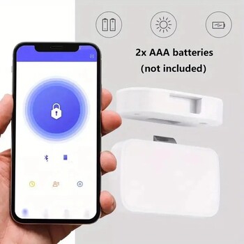 Tuya Lock 1pc Κλειδαριά συρταριού Bluetooth, ασύρματη έξυπνη ντουλάπα ασφαλείας Ηλεκτρονική κλειδαριά αόρατη κλειδαριά ντουλαπιού ασφαλείας χωρίς κλειδί