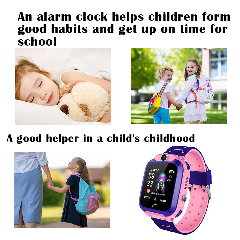 Dječji pametni sat s LBS Trackerom, DJEČJI pametni sat s telefonom s kamerom, pozivom, chatom, igranjem, svjetiljkom, SOS