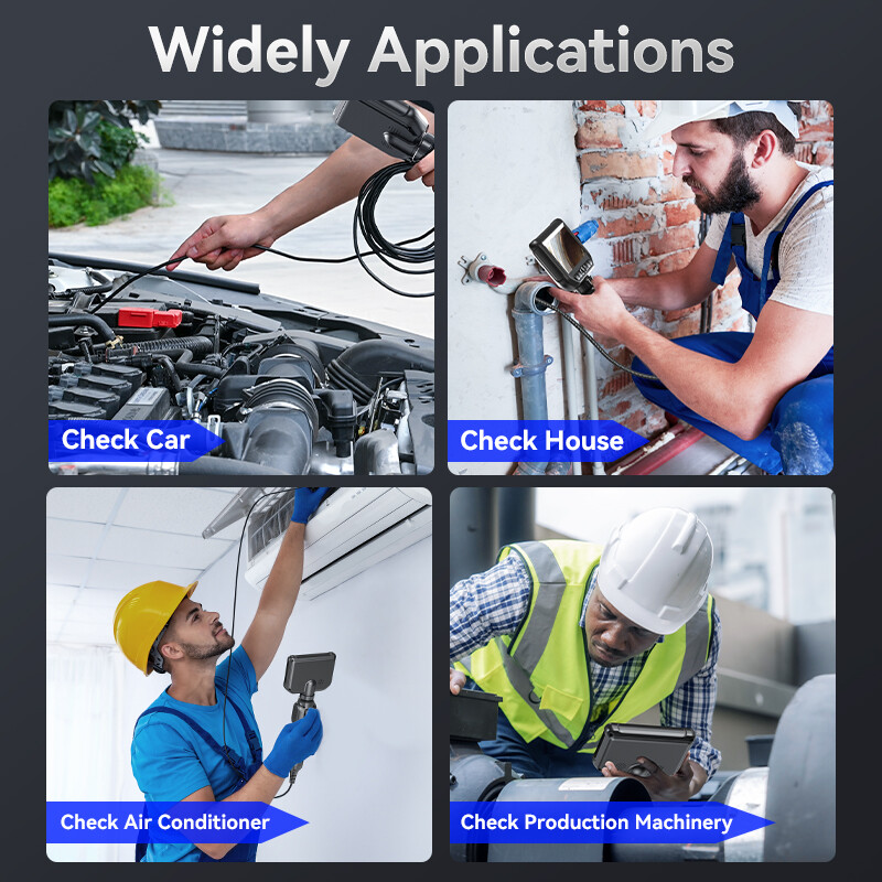 C-tüüpi 360° kahesuunaline pöörlev liigend-endoskoobikaamera HD 1080P autoinspektsiooni tööstuslik endoskoop 8 LED-iga IOS-i Androidile