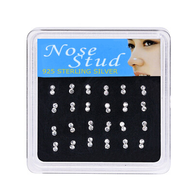 WALERV 24TK kristallist tsirkooniumoksiidist ninakinnitused naistele mitmes stiilis nina augustamine lillekroonpalliga, ninaotsa, küünte hulgimüük