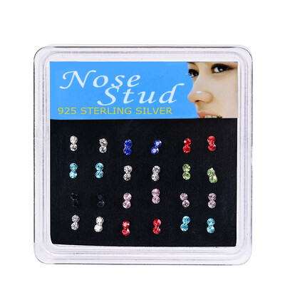 WALERV 24TK kristallist tsirkooniumoksiidist ninakinnitused naistele mitmes stiilis nina augustamine lillekroonpalliga, ninaotsa, küünte hulgimüük