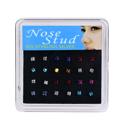 WALERV 24TK kristallist tsirkooniumoksiidist ninakinnitused naistele mitmes stiilis nina augustamine lillekroonpalliga, ninaotsa, küünte hulgimüük