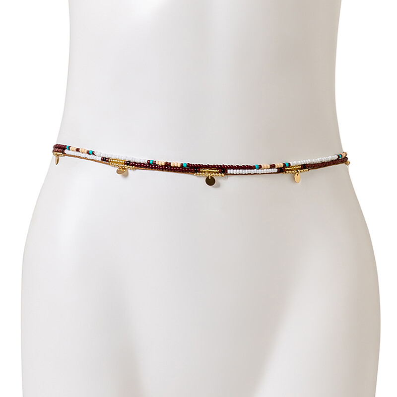 Salircon Bohemian Colored Seed Beads Beaded Waist Chain Vintage Multilayed Belly Chain Очарователни секси летни бижута за тяло