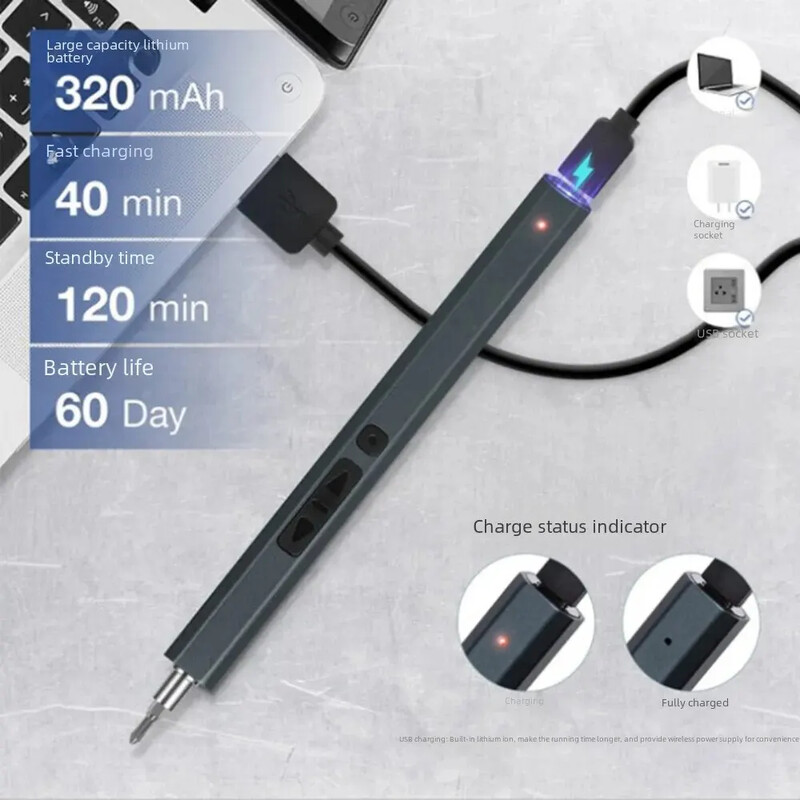 12-ühes 50-ühes elektriline kruvikeeraja komplekt Telefonimängumasin Mänguasi arvuti laadimine Kruvikeeraja Laetav juhtmevaba juhtmeta otsik