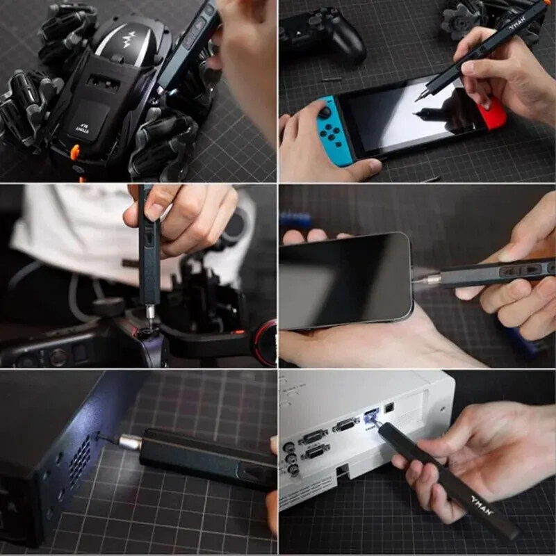 12-ühes 50-ühes elektriline kruvikeeraja komplekt Telefonimängumasin Mänguasi arvuti laadimine Kruvikeeraja Laetav juhtmevaba juhtmeta otsik