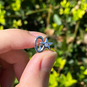 RACHELZ Hip Hop Star cu un singur dinți Grillz 14K placat cu aur din zircon capace de dinti Decor grătare dentare pentru femei bărbați bijuterii punk