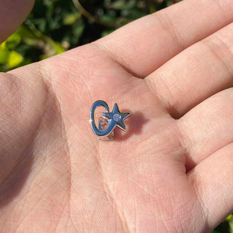 RACHELZ Hip Hop Star cu un singur dinți Grillz 14K placat cu aur din zircon capace de dinti Decor grătare dentare pentru femei bărbați bijuterii punk