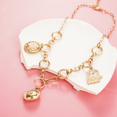 Marine Fish Fashion Choker Κολιέ Layer Κορίτσια Γυναικεία Γυναικεία Boho Pink μενταγιόν Αγάπη Κοσμήματα Γεωμετρικά αξεσουάρ γοργόνας