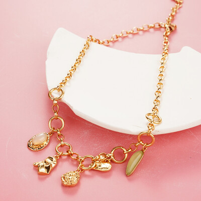 Marine Fish Fashion Choker Κολιέ Layer Κορίτσια Γυναικεία Γυναικεία Boho Pink μενταγιόν Αγάπη Κοσμήματα Γεωμετρικά αξεσουάρ γοργόνας