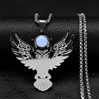 Gooti nõiduse draakoni ripatsid saatana viiking hunt öökull võlur kaelakee roostevabast terasest gooti draakon must meeste kaelakee ehted