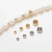 50 tk. Peened messingist lamedad helmed Ehete jaoks mõeldud vahehelmes kaelakee valmistamise leiud DIY 4/5/6/8mm 14k kullatud aksessuaarid