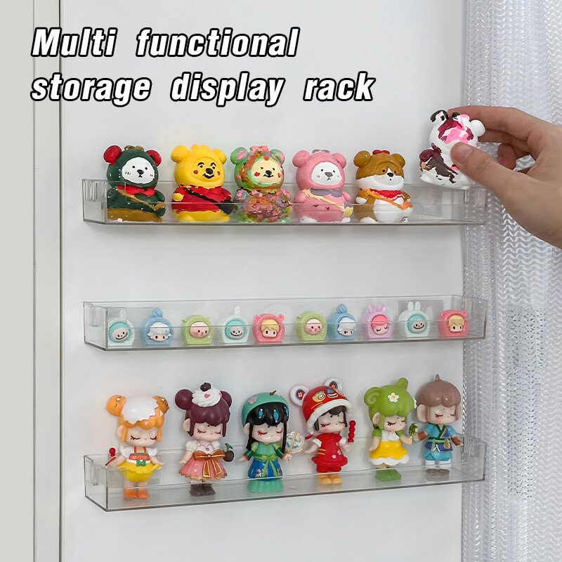 Uus riiuliriiul Prillid päikeseprillide CD-hoidik Mänguasjad Nukud Displeialus Läbipaistev seinale kinnitatav hoiuriiul