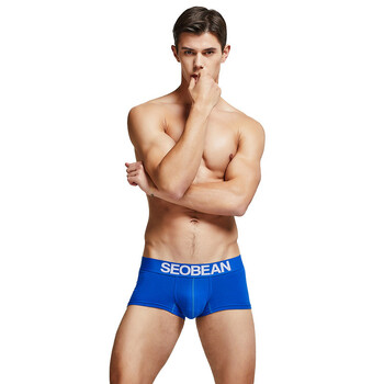 Ανδρικά εσώρουχα SEOBEAN Hibbing Fashion Μονόχρωμα Boxers U Convex άνετα βαμβακερά εσώρουχα επτά χρωμάτων 00203