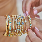 KKBEAD Evil Eye Käevõru Femme Ehted Naistele CZ Eye Käevõrud 18 K Veekindlad Kullatud Helmed Pulseras Mujer Moda