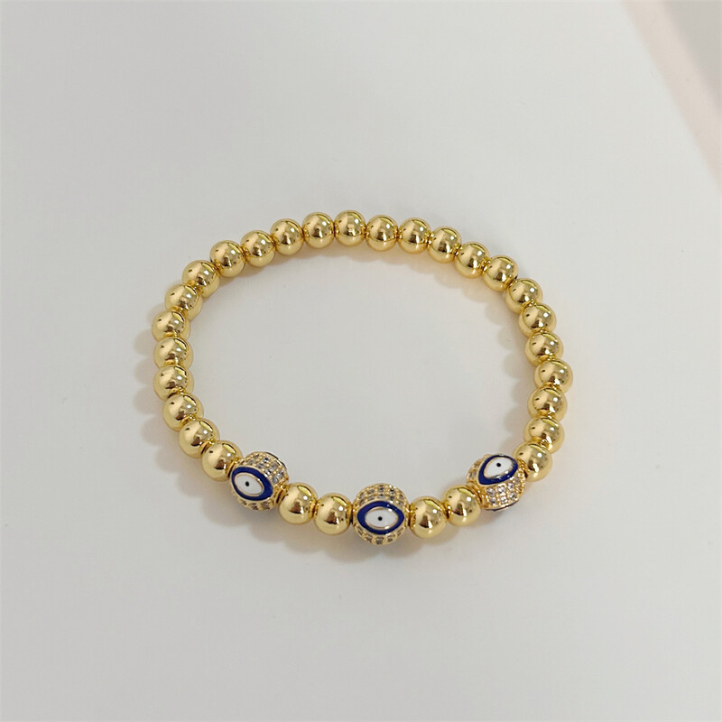 KKBEAD Evil Eye Käevõru Femme Ehted Naistele CZ Eye Käevõrud 18 K Veekindlad Kullatud Helmed Pulseras Mujer Moda