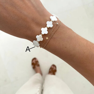 Καλοκαιρινό βραχιόλι CCGOOD Shelly Flower για Γυναικεία Χριστιανικά κοσμήματα 18 K Μεταλλικό Χρυσό Χρώμα Βραχιόλι Pulseras Mujer