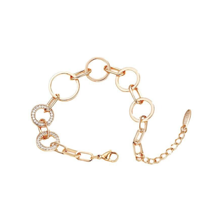 MxGxFam ( 21 cm ) String Ring Käevõrud Ehted Külmadele Naistele Kullatud 18 k AAA+ CZ