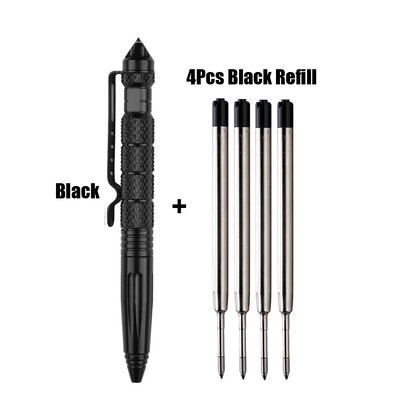 1+4 τεμ/σετ Tactical Pen Refills Roller Ball Pen Signature Γραφική γραφική ύλη Σχολικά είδη γραφείου Δώρο γραφής