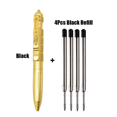1+4 τεμ/σετ Tactical Pen Refills Roller Ball Pen Signature Γραφική γραφική ύλη Σχολικά είδη γραφείου Δώρο γραφής