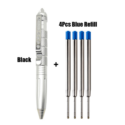 1+4 τεμ/σετ Tactical Pen Refills Roller Ball Pen Signature Γραφική γραφική ύλη Σχολικά είδη γραφείου Δώρο γραφής