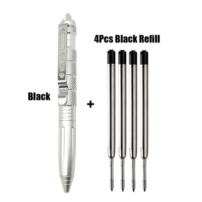 1+4 τεμ/σετ Tactical Pen Refills Roller Ball Pen Signature Γραφική γραφική ύλη Σχολικά είδη γραφείου Δώρο γραφής