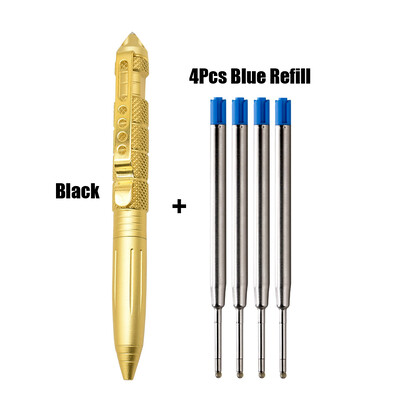 1+4 τεμ/σετ Tactical Pen Refills Roller Ball Pen Signature Γραφική γραφική ύλη Σχολικά είδη γραφείου Δώρο γραφής