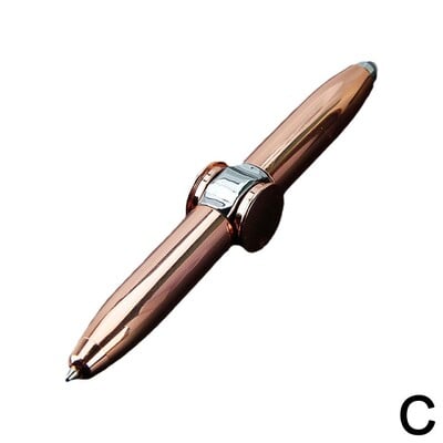 Metallist helendavad LED-valgustid Cool Fidget Spinner sõrmeotstega güroskooppliiats koos LED-valgusega stressivastase pliiatsiga