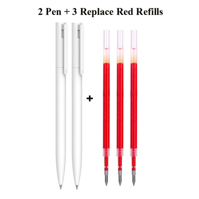 Original Xiaomi Pen Mi Gel Pen Scriere Smooth Light Grip Mijia Apăsați Miezul 0,5 mm Înlocuire Albastru Negru Roșu Rezerve