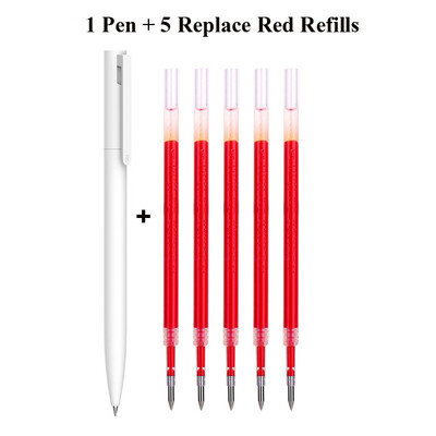 Original Xiaomi Pen Mi Gel Pen Scriere Smooth Light Grip Mijia Apăsați Miezul 0,5 mm Înlocuire Albastru Negru Roșu Rezerve