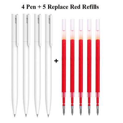 Original Xiaomi Pen Mi Gel Pen Scriere Smooth Light Grip Mijia Apăsați Miezul 0,5 mm Înlocuire Albastru Negru Roșu Rezerve