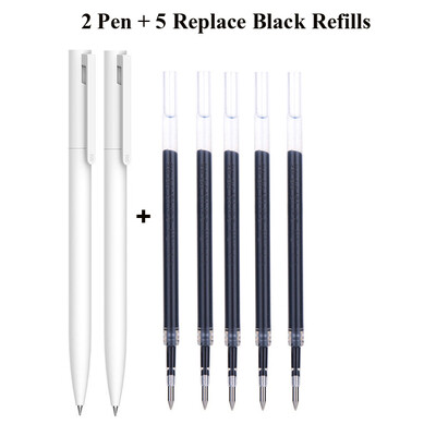 Original Xiaomi Pen Mi Gel Pen Scriere Smooth Light Grip Mijia Apăsați Miezul 0,5 mm Înlocuire Albastru Negru Roșu Rezerve