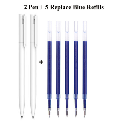 Original Xiaomi Pen Mi Gel Pen Scriere Smooth Light Grip Mijia Apăsați Miezul 0,5 mm Înlocuire Albastru Negru Roșu Rezerve