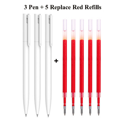 Original Xiaomi Pen Mi Gel Pen Scriere Smooth Light Grip Mijia Apăsați Miezul 0,5 mm Înlocuire Albastru Negru Roșu Rezerve
