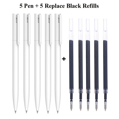 Original Xiaomi Pen Mi Gel Pen Scriere Smooth Light Grip Mijia Apăsați Miezul 0,5 mm Înlocuire Albastru Negru Roșu Rezerve