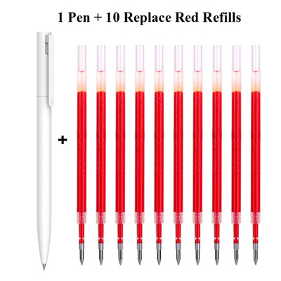 Original Xiaomi Pen Mi Gel Pen Scriere Smooth Light Grip Mijia Apăsați Miezul 0,5 mm Înlocuire Albastru Negru Roșu Rezerve