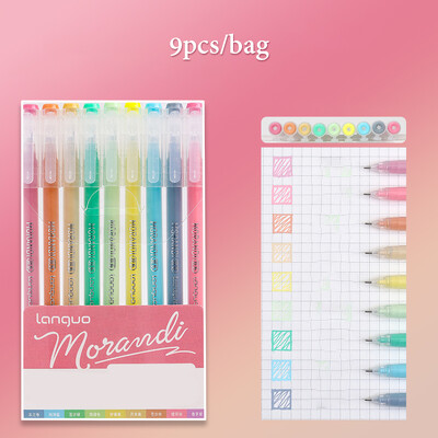 Mr. Paber 5 Disainid 9tk/karp Morandi värvilised geelpliiatsite komplekt Käsitsi kirjutavad pliiatsid õpilastele koolitarbed kirjatarbed armsad pastakad