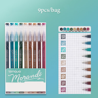 Mr. Paber 5 Disainid 9tk/karp Morandi värvilised geelpliiatsite komplekt Käsitsi kirjutavad pliiatsid õpilastele koolitarbed kirjatarbed armsad pastakad