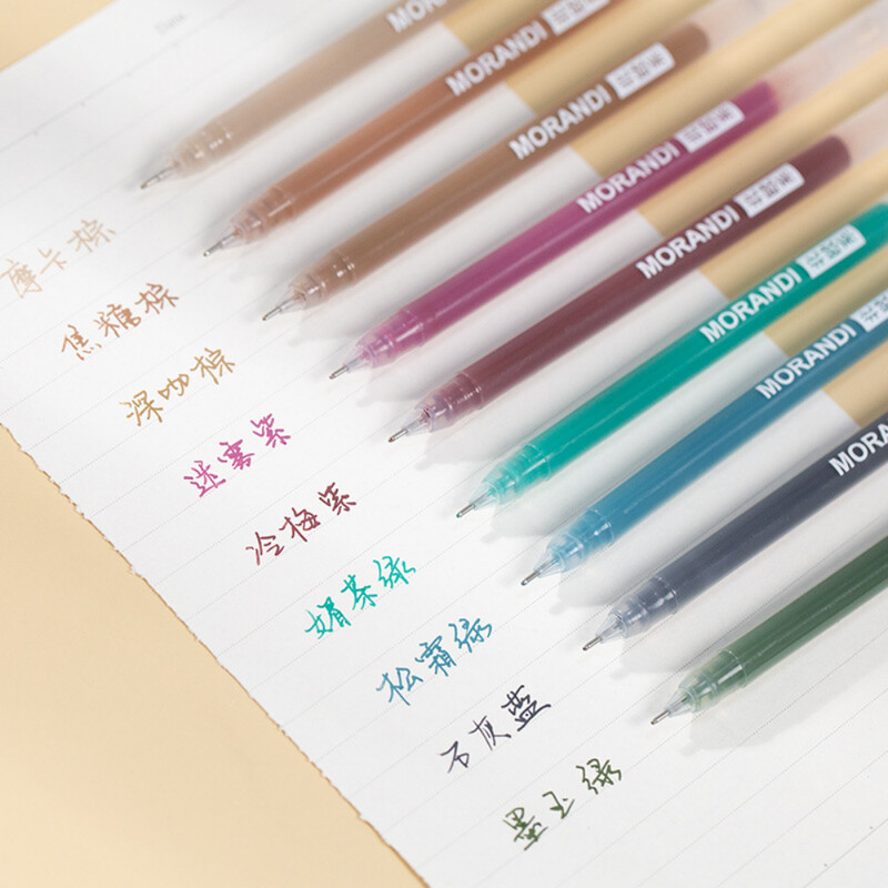 Mr. Paber 5 Disainid 9tk/karp Morandi värvilised geelpliiatsite komplekt Käsitsi kirjutavad pliiatsid õpilastele koolitarbed kirjatarbed armsad pastakad