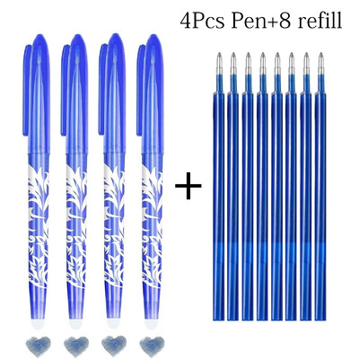 12 värvi kustutatavad geelpliiatsid 0,5 mm mitmevärviline täidetav Kawaii värviline pliiats joonistamiseks geelitindiga rullpliiatsi kirjatarbed