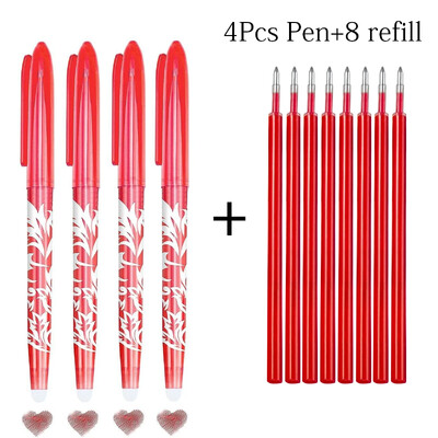 12 värvi kustutatavad geelpliiatsid 0,5 mm mitmevärviline täidetav Kawaii värviline pliiats joonistamiseks geelitindiga rullpliiatsi kirjatarbed