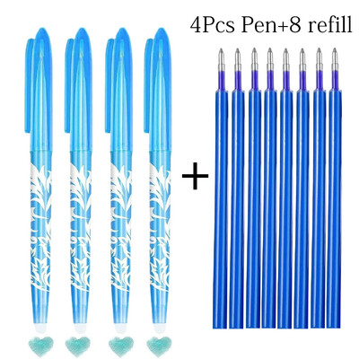 12 värvi kustutatavad geelpliiatsid 0,5 mm mitmevärviline täidetav Kawaii värviline pliiats joonistamiseks geelitindiga rullpliiatsi kirjatarbed